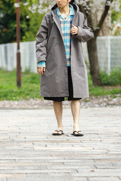 MOJITO / ABSHINTH SHIRT_linen plaid - Blue