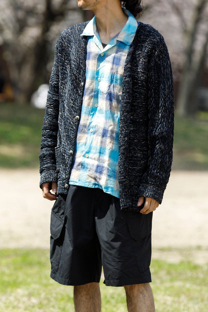 MOJITO / ABSHINTH SHIRT_linen plaid - Blue