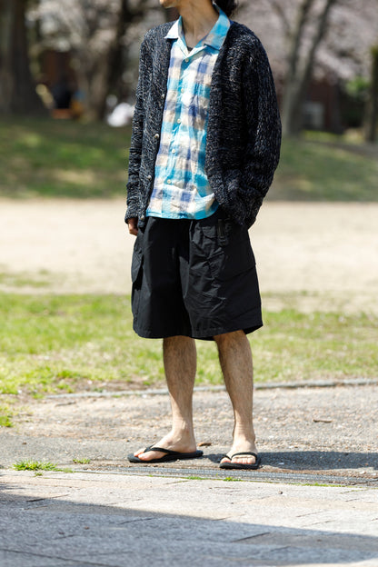 MOJITO / ABSHINTH SHIRT_linen plaid - Blue