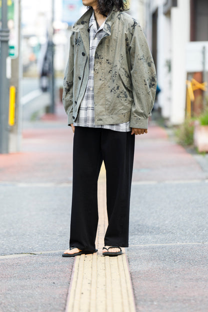 山内 25221 / 3wayシールドコットン・ジップジャケット - khaki × arimatsu black