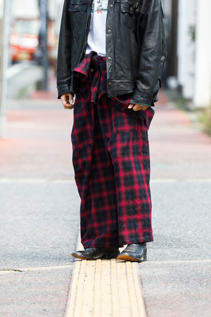 Willow Pants / P-031 BLK×PUR check