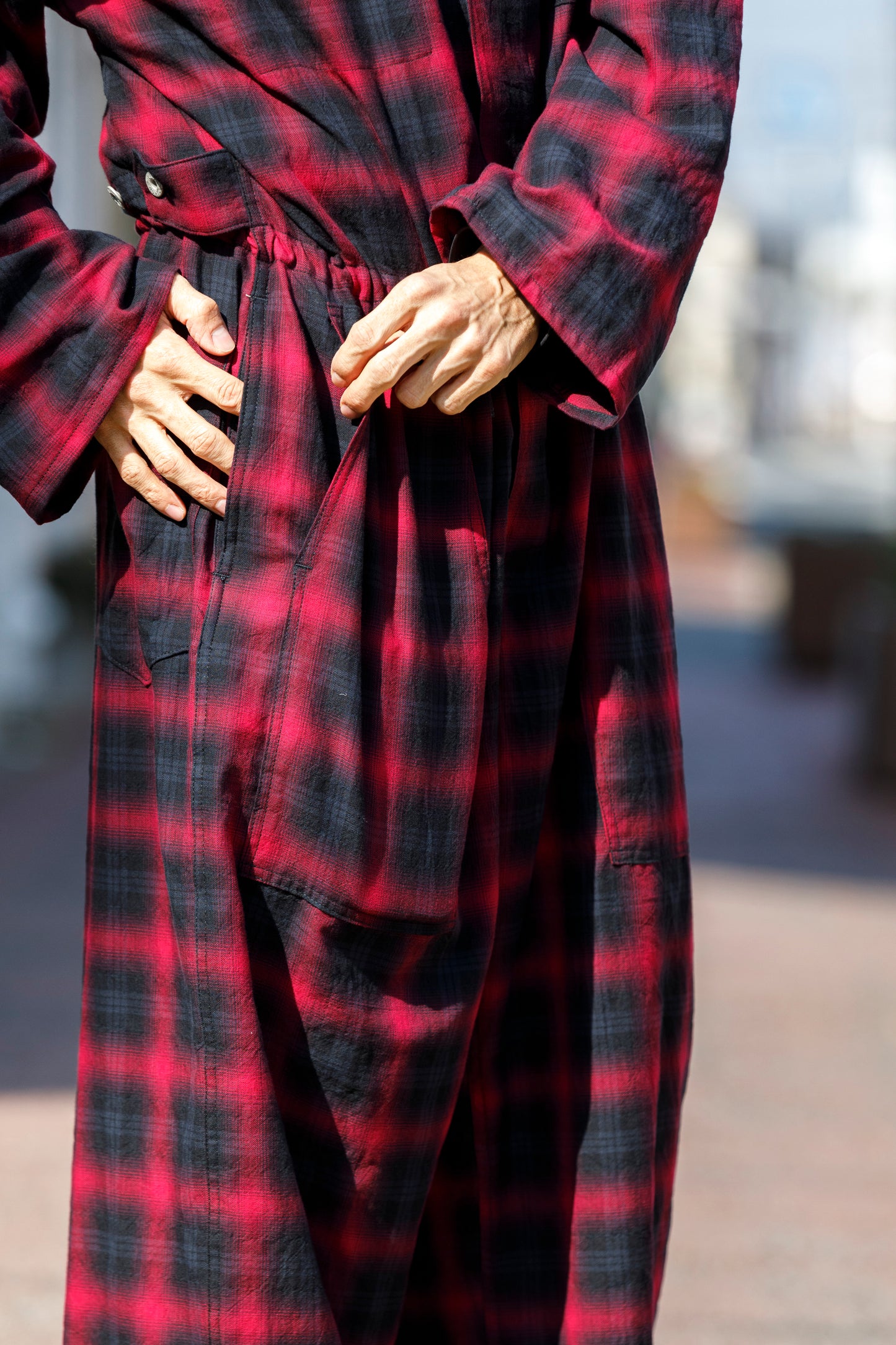 Willow Pants / P-031 BLK×PUR check