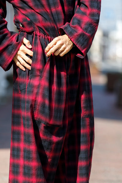 Willow Pants / P-031 BLK×PUR check