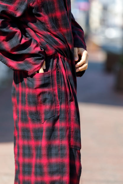 Willow Pants / P-031 BLK×PUR check