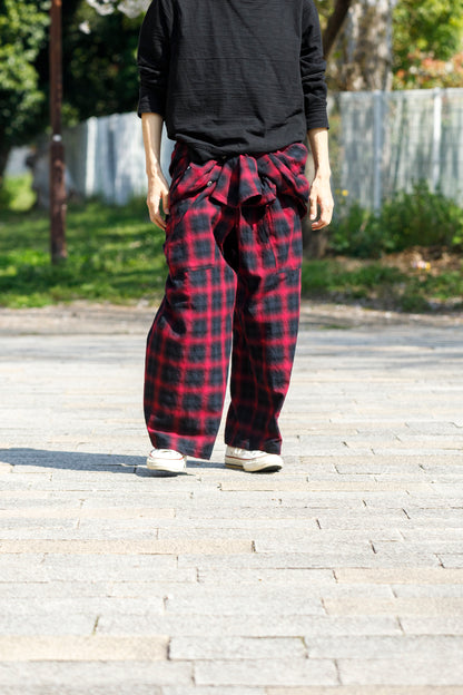 Willow Pants / P-031 BLK×PUR check