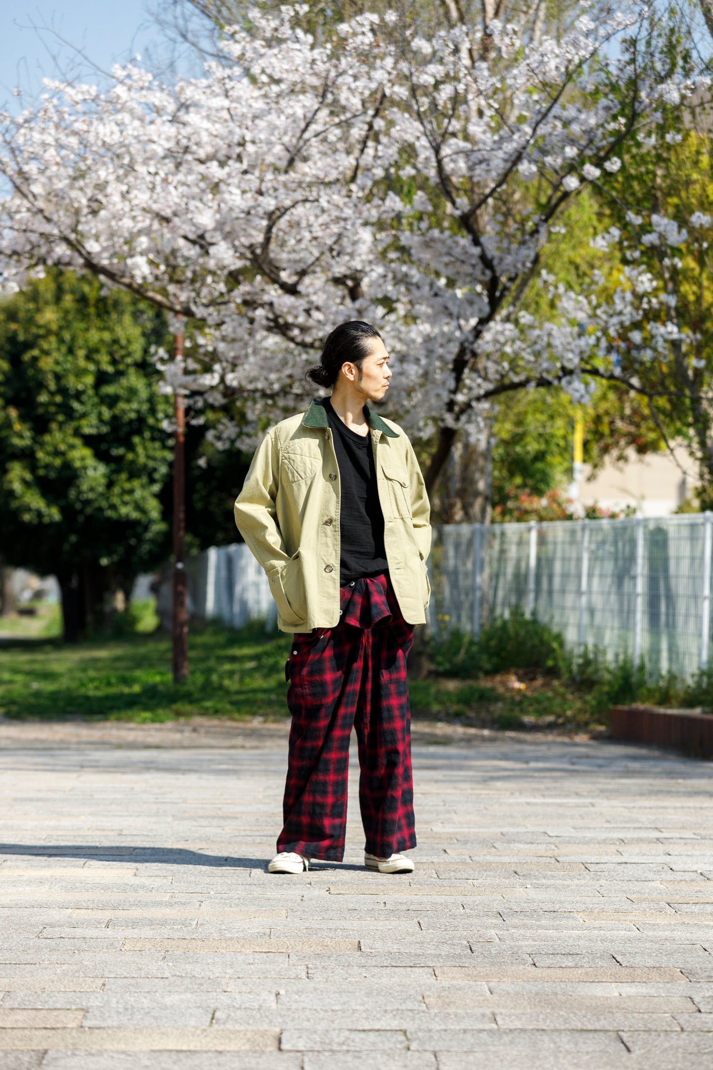 Willow Pants / P-031 BLK×PUR check