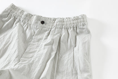 Nikki ESSENTIAL PIECE / Cotton Silk Faille Easy Shorts  - Light Grey