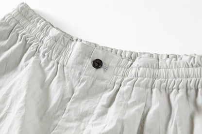 Nikki ESSENTIAL PIECE / Cotton Silk Faille Easy Shorts  - Light Grey