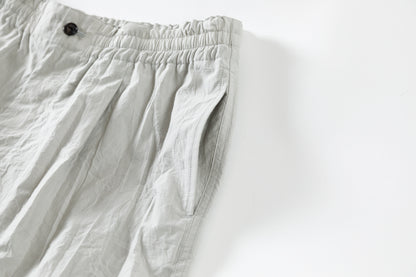 Nikki ESSENTIAL PIECE / Cotton Silk Faille Easy Shorts  - Light Grey