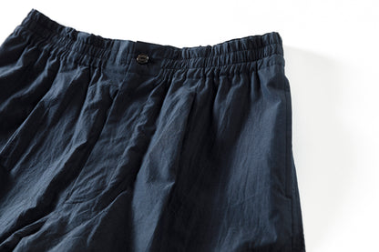 Nikki ESSENTIAL PIECES / Cotton Silk Faille Easy Shorts  - Black