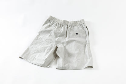 Nikki ESSENTIAL PIECE / Cotton Silk Faille Easy Shorts  - Light Grey