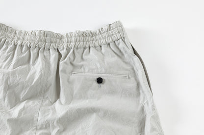 Nikki ESSENTIAL PIECE / Cotton Silk Faille Easy Shorts  - Light Grey