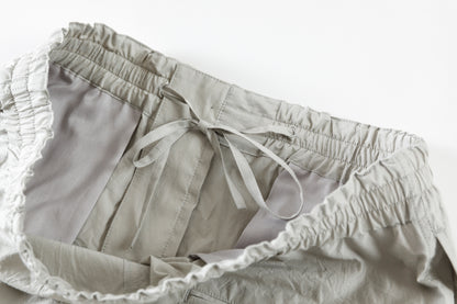 Nikki ESSENTIAL PIECE / Cotton Silk Faille Easy Shorts  - Light Grey