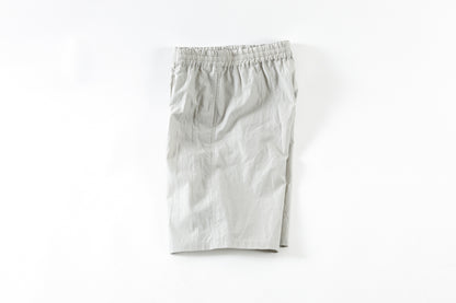 Nikki ESSENTIAL PIECE / Cotton Silk Faille Easy Shorts  - Light Grey