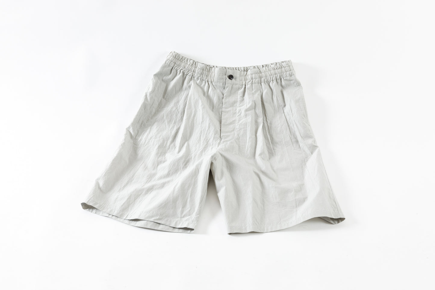 Nikki ESSENTIAL PIECE / Cotton Silk Faille Easy Shorts  - Light Grey