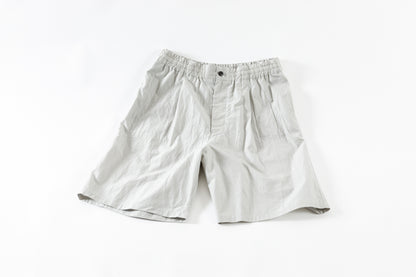 Nikki ESSENTIAL PIECE / Cotton Silk Faille Easy Shorts  - Light Grey