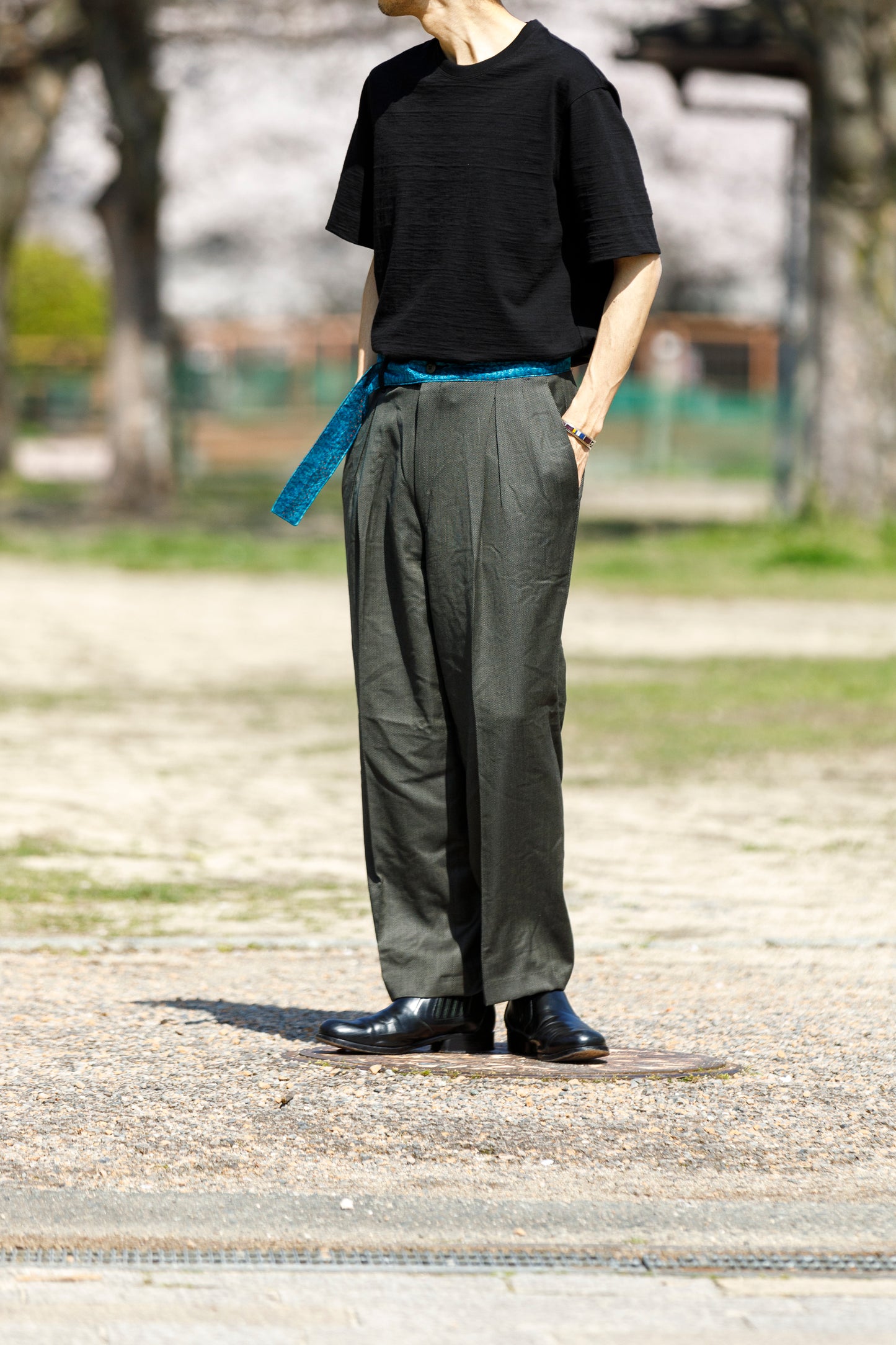 CHANGES / CH4108 Remake Slacks Pants (刺子ベルト) - Type A
