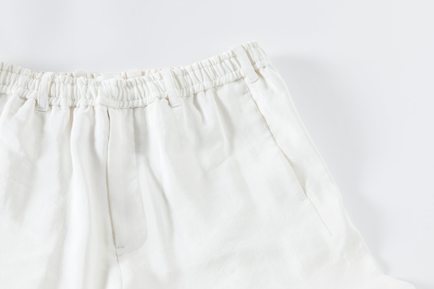 山内 / yc70-261-sili ビンテージシルクリネン・ワンカットイージーパンツ - off white