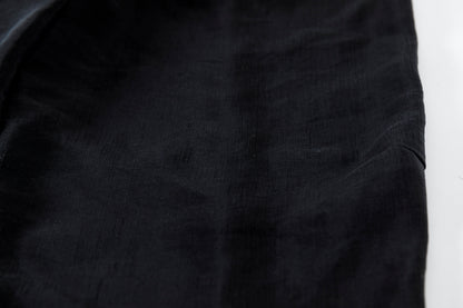 山内 / yc70-261-sili ビンテージシルクリネン・ワンカットイージーパンツ - sumi kuro