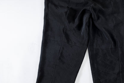 山内 / yc70-261-sili ビンテージシルクリネン・ワンカットイージーパンツ - sumi kuro