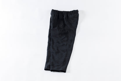 山内 / yc70-261-sili ビンテージシルクリネン・ワンカットイージーパンツ - sumi kuro