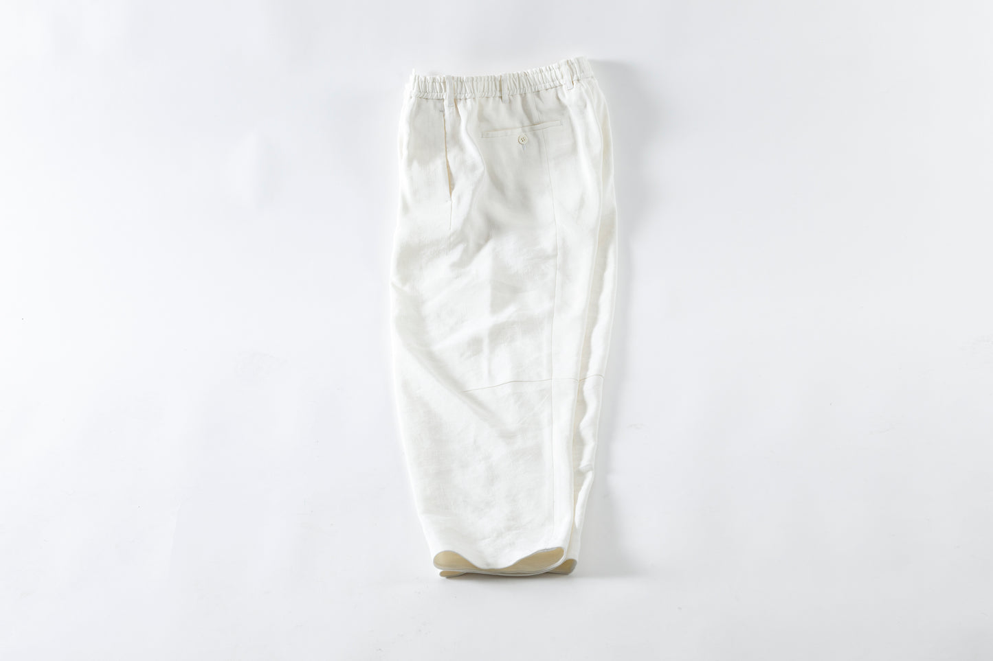 山内 / yc70-261-sili ビンテージシルクリネン・ワンカットイージーパンツ - off white