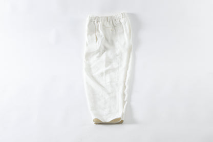 山内 / yc70-261-sili ビンテージシルクリネン・ワンカットイージーパンツ - off white
