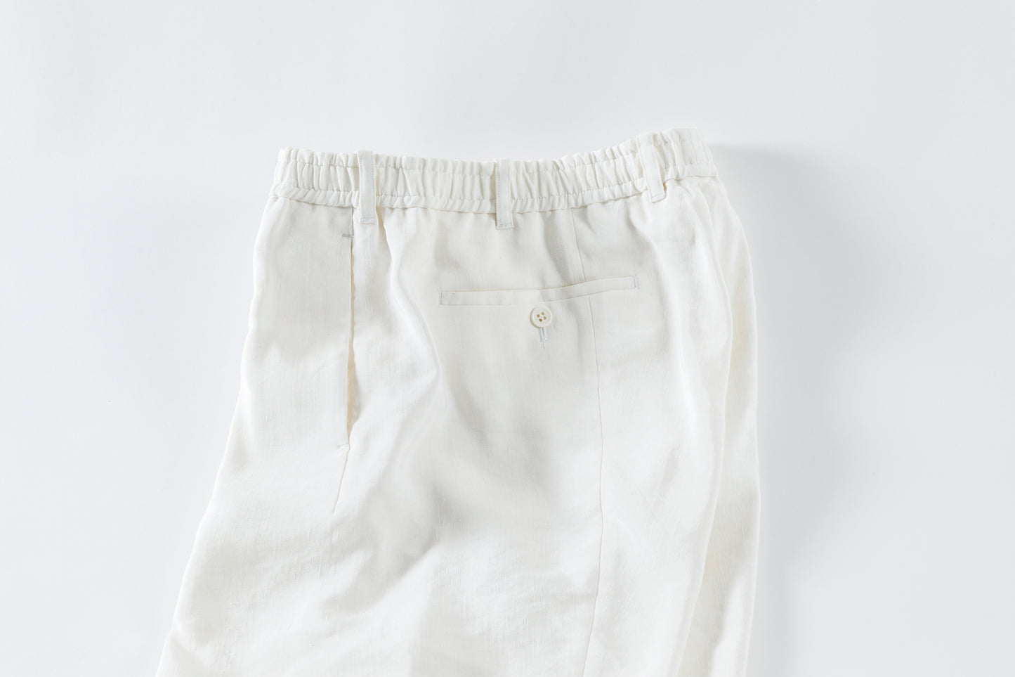 山内 / yc70-261-sili ビンテージシルクリネン・ワンカットイージーパンツ - off white