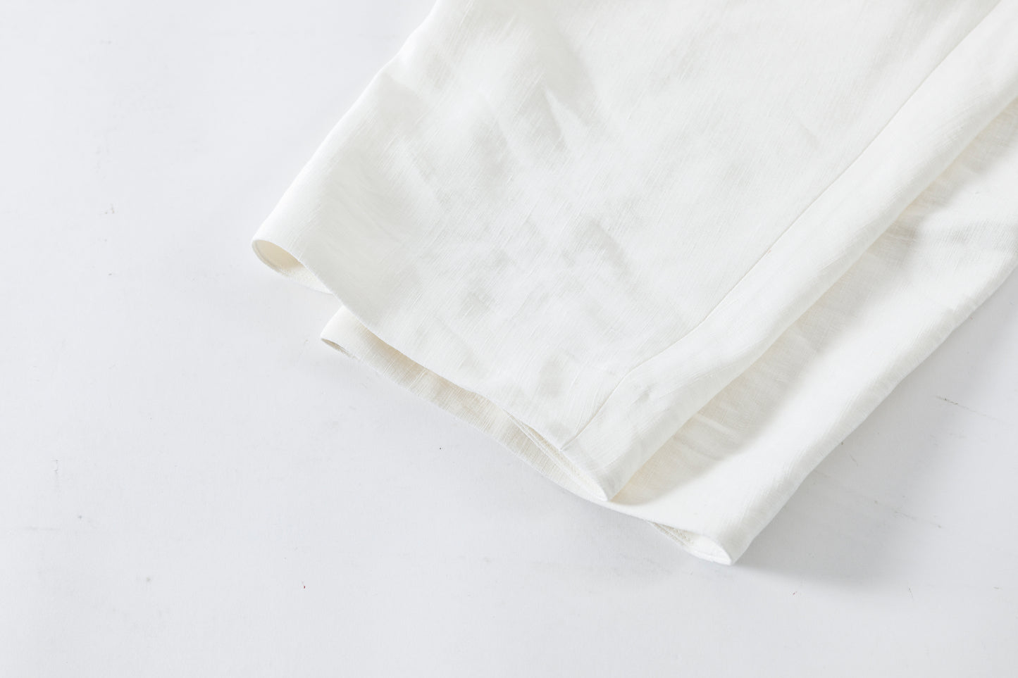 山内 / yc70-261-sili ビンテージシルクリネン・ワンカットイージーパンツ - off white