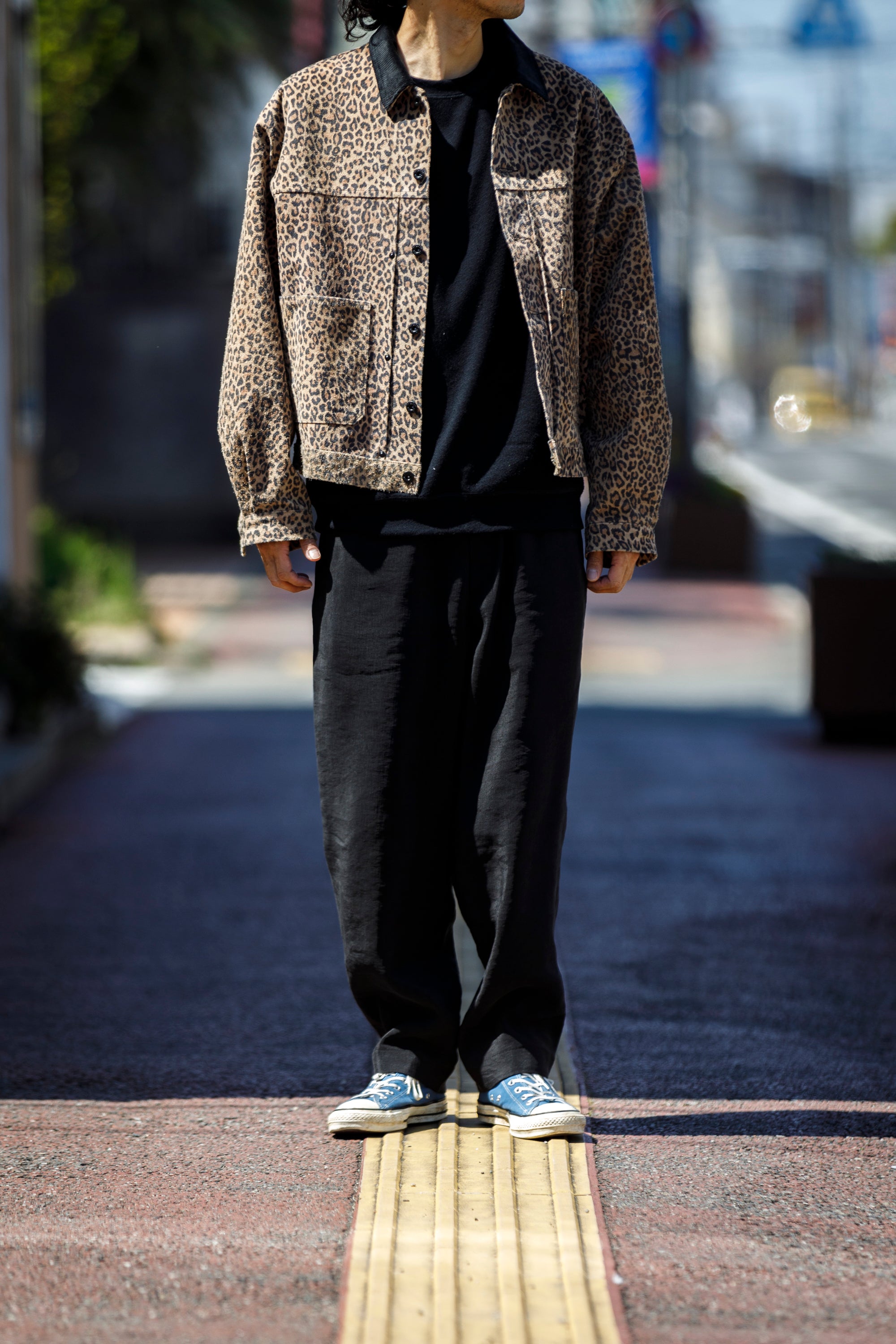 Willow Pants / P-019 COWHIDE SUEDE - LEOPARD PRINT – reggio