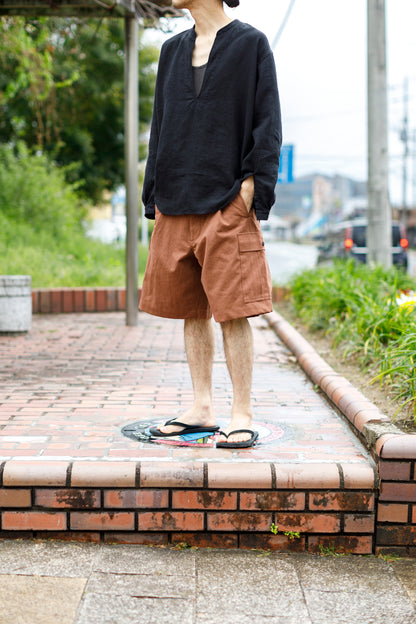 SARTO / 261-2001 STAND COLLAR SKIPPER SHIRT - BLACK