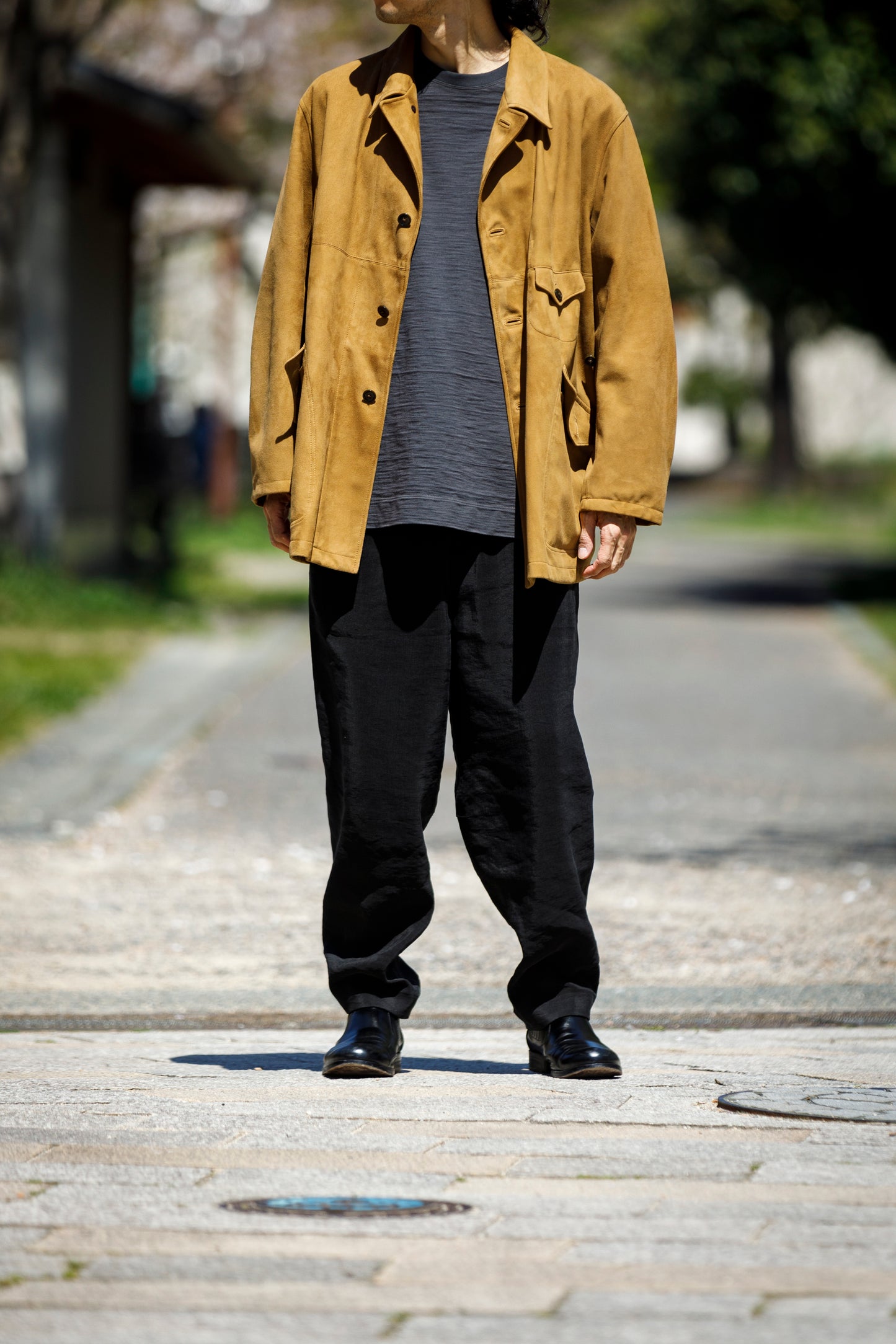 SARTO 261-01001 Half Coat(Metis Goat Suede Leather) - Brown Gold