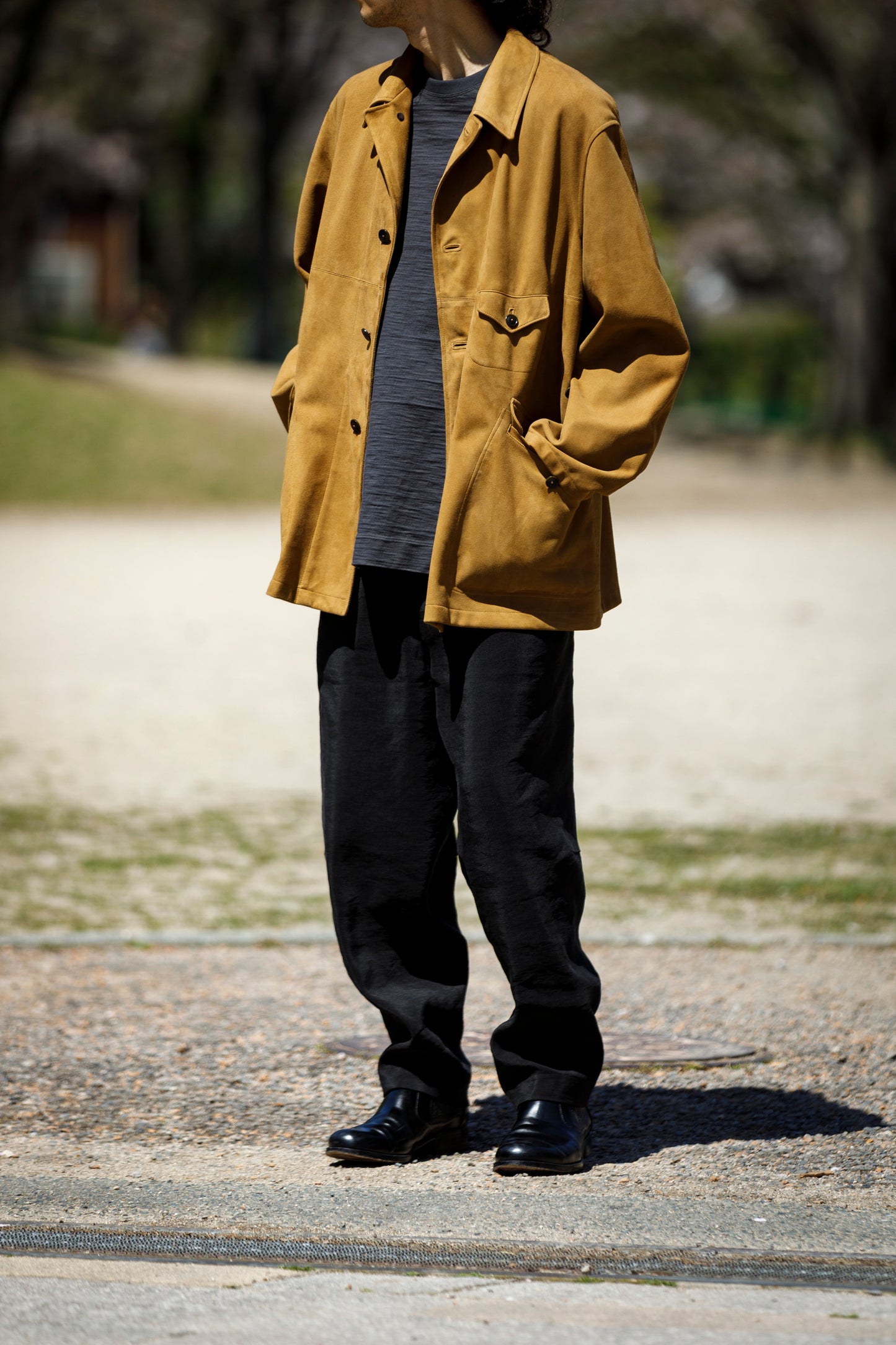 SARTO 261-01001 Half Coat(Metis Goat Suede Leather) - Brown Gold