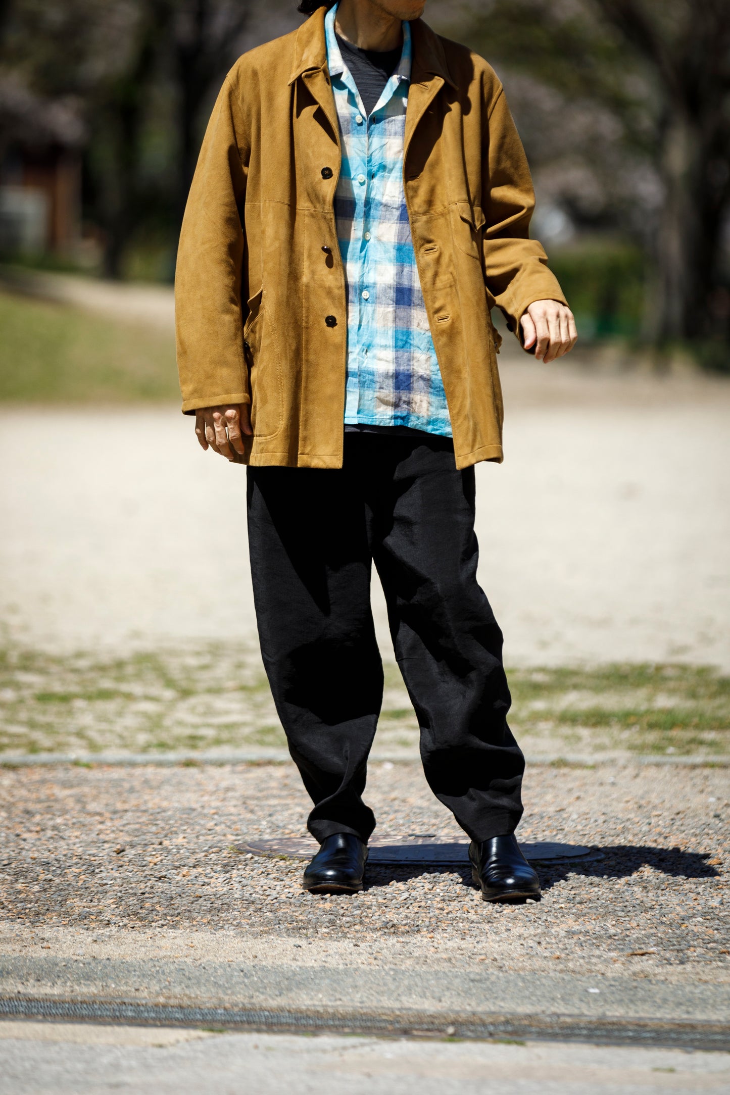 SARTO 261-01001 Half Coat(Metis Goat Suede Leather) - Brown Gold