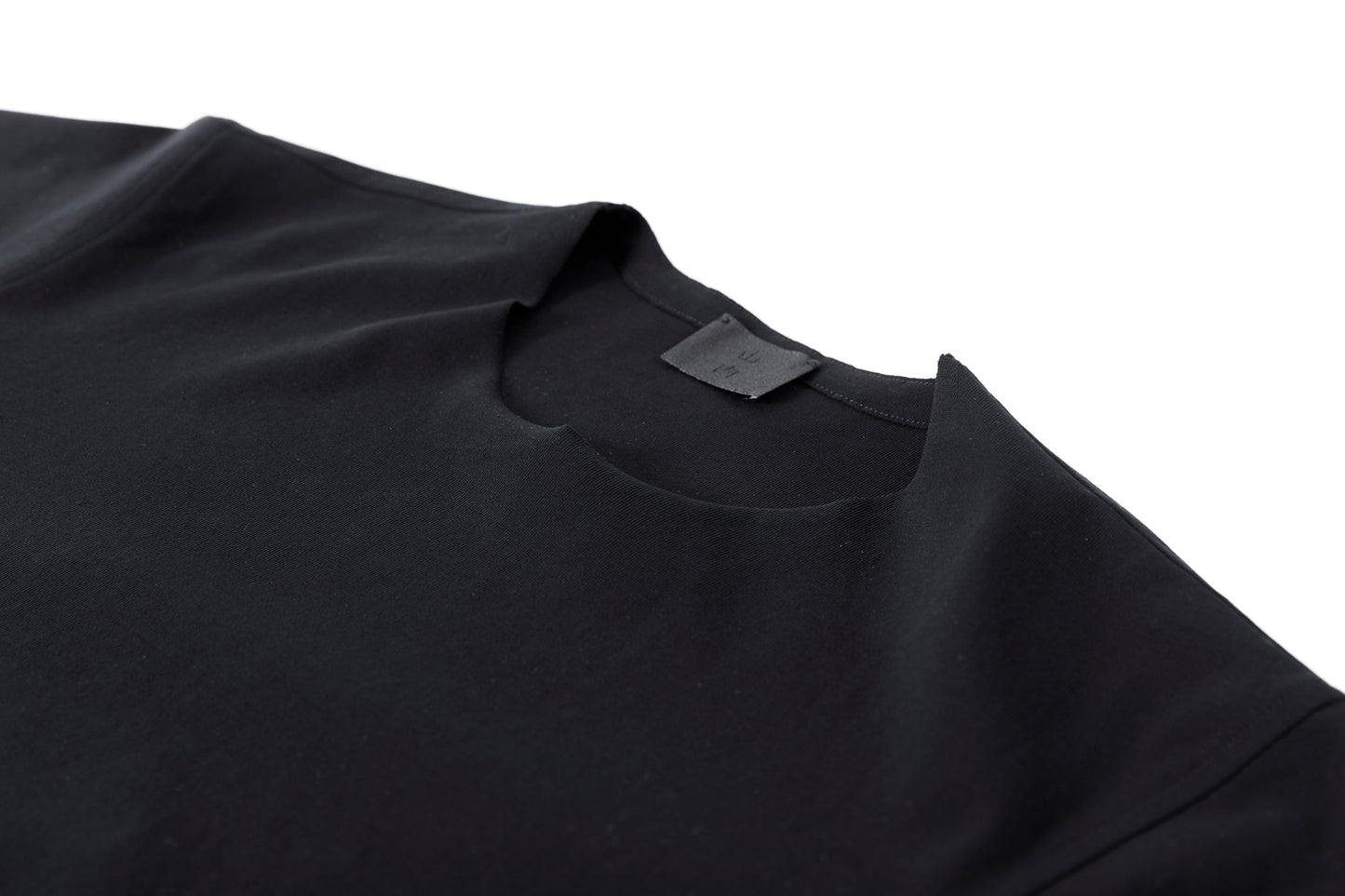 山内 yc55-261 / 強撚フリーカットポンチ・ショートスリーブTシャツ - Black