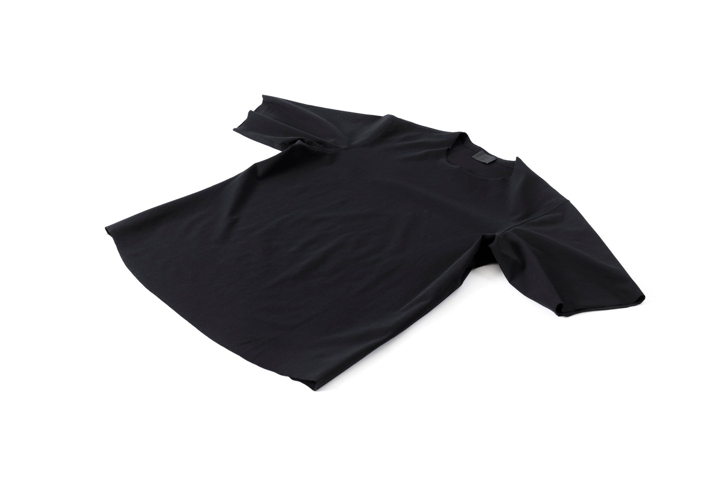 山内 yc55-261 / 強撚フリーカットポンチ・ショートスリーブTシャツ - Black
