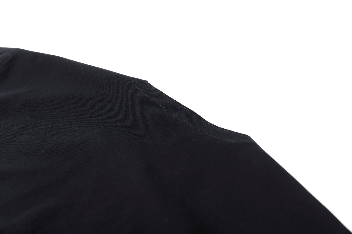 山内 yc55-261 / 強撚フリーカットポンチ・ショートスリーブTシャツ - Black