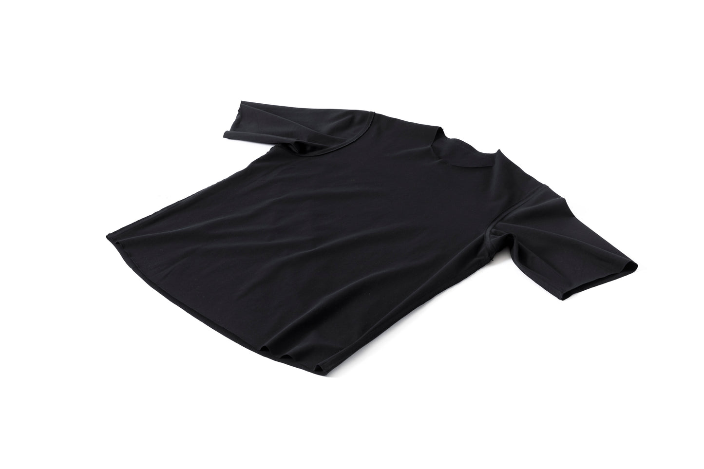 山内 yc55-261 / 強撚フリーカットポンチ・ショートスリーブTシャツ - Black