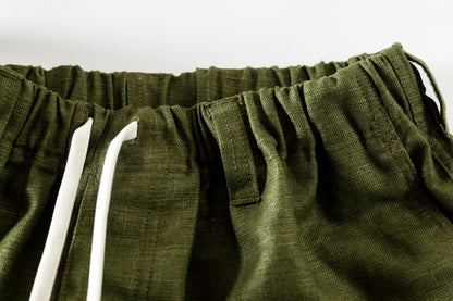 Willow Pants / P-030 - OLIVE(dead stock fabric)