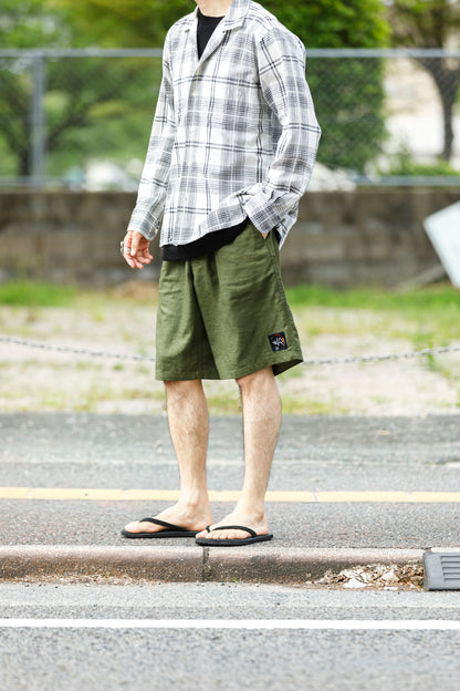 Willow Pants / P-030 - OLIVE(dead stock fabric)