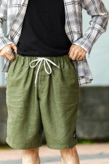 Willow Pants / P-030 - OLIVE(dead stock fabric)