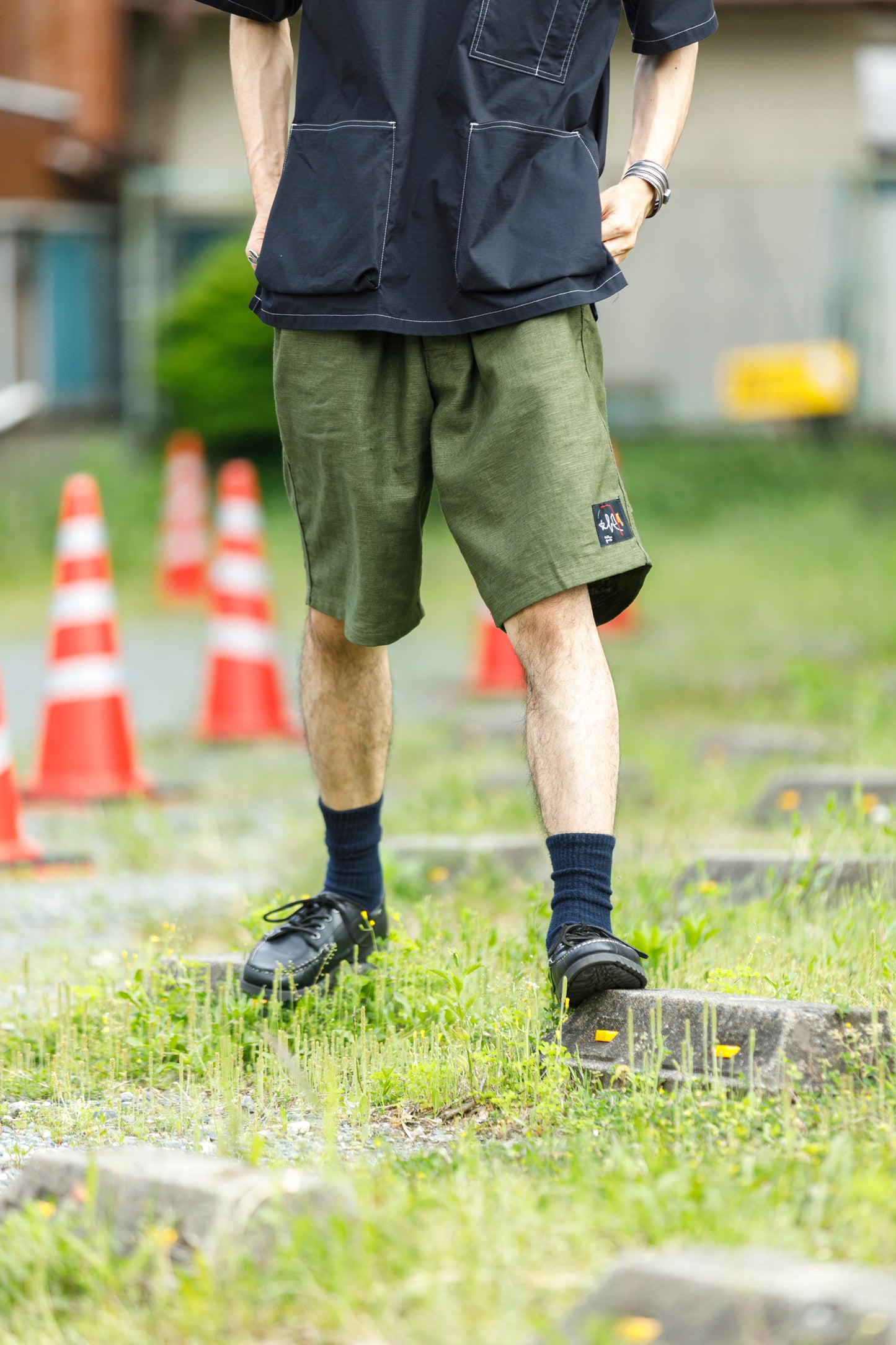 Willow Pants / P-030 - OLIVE(dead stock fabric)