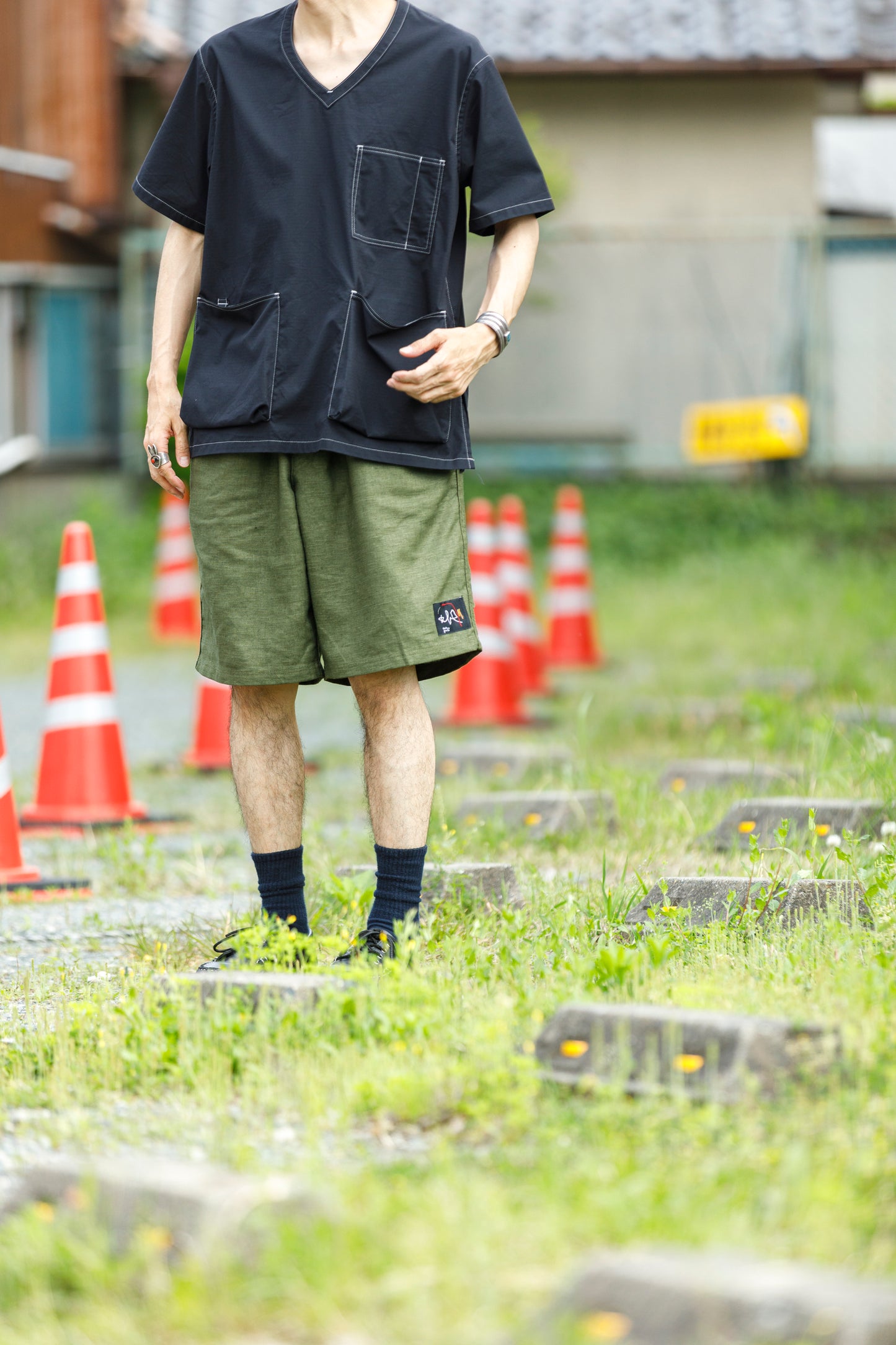 Willow Pants / P-030 - OLIVE(dead stock fabric)