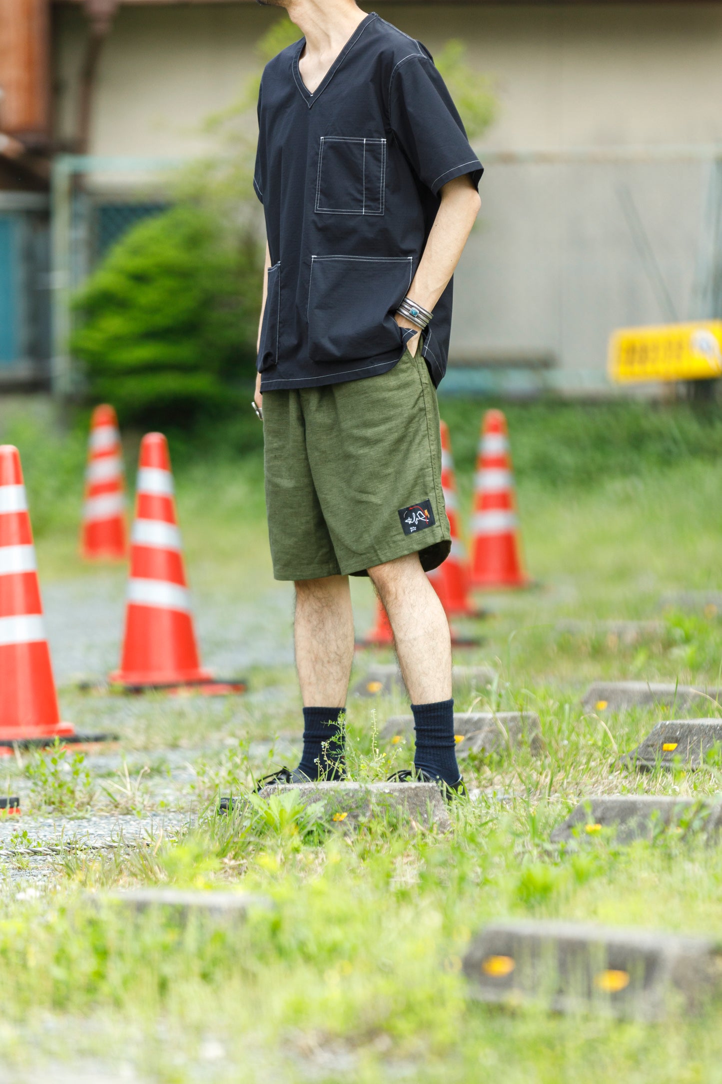 Willow Pants / P-030 - OLIVE(dead stock fabric)