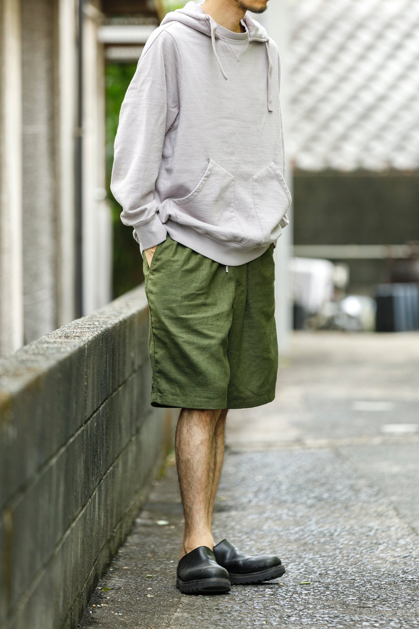 Willow Pants / P-030 - OLIVE(dead stock fabric)