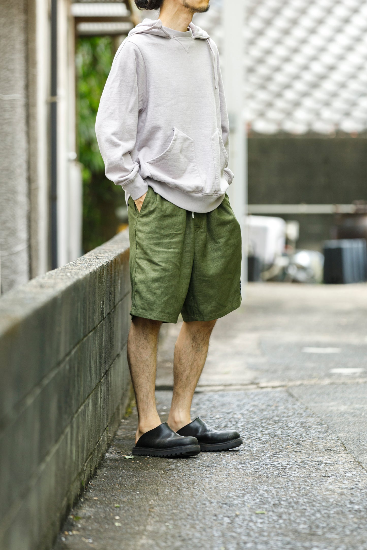 Willow Pants / P-030 - OLIVE(dead stock fabric)