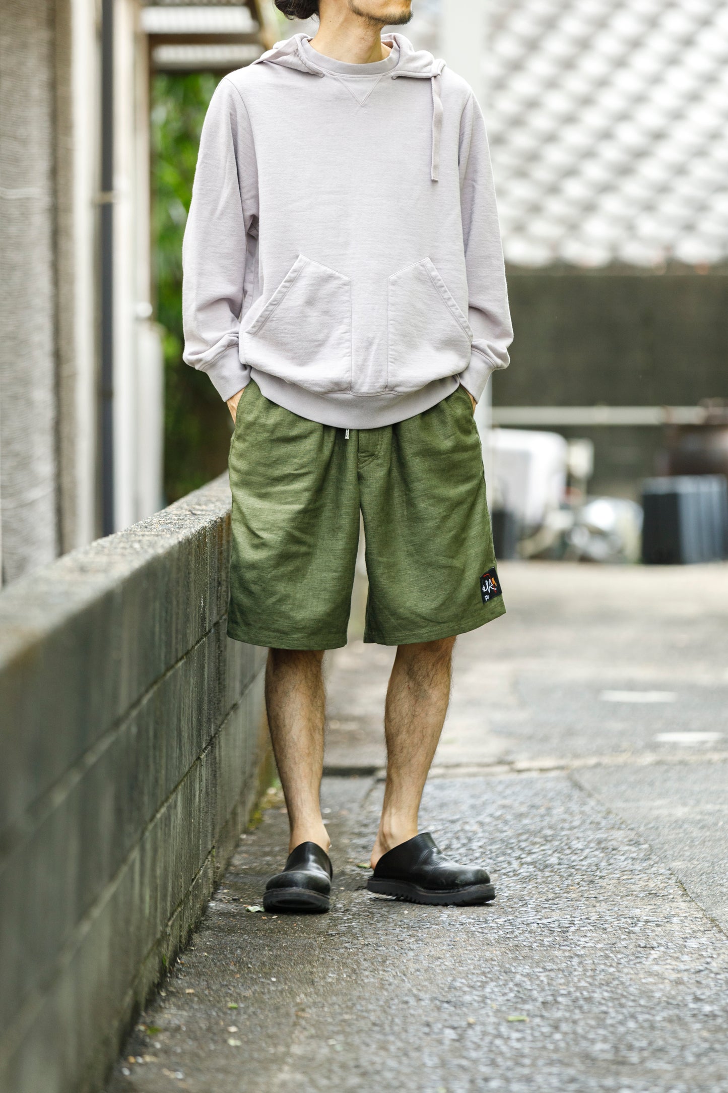 Willow Pants / P-030 - OLIVE(dead stock fabric)