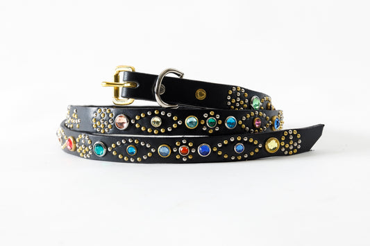 GOODKARMA DEVELOPMENT / Narrow Studs Belt "ASHBURY" - Black サイズ2(32インチ)
