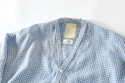 KIMURA / narrowing cardigan_Albini linen - GINGHAM