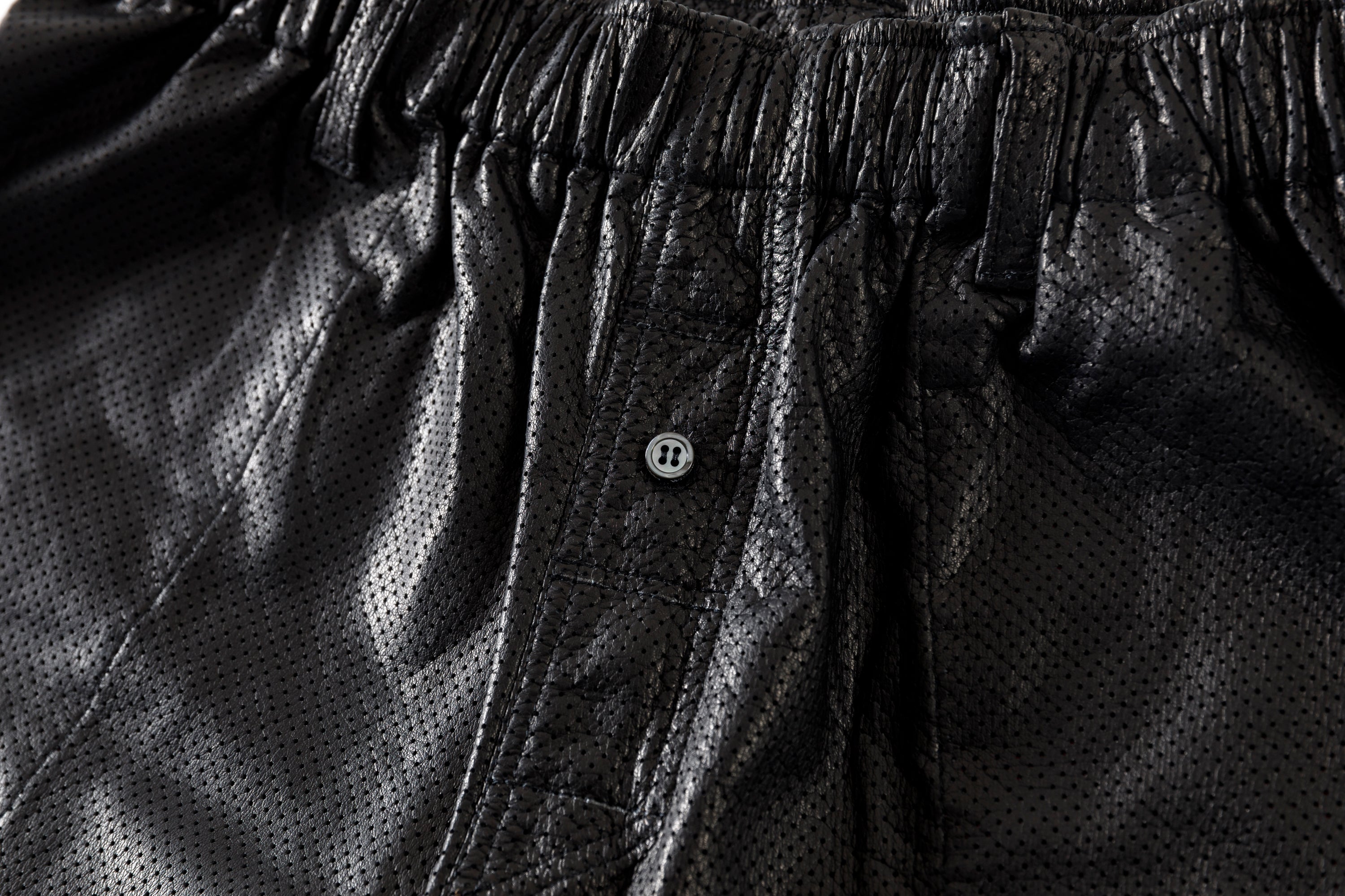 Willow Pants / P-007 Leather Shorts - Black(Punching Leather) – reggio